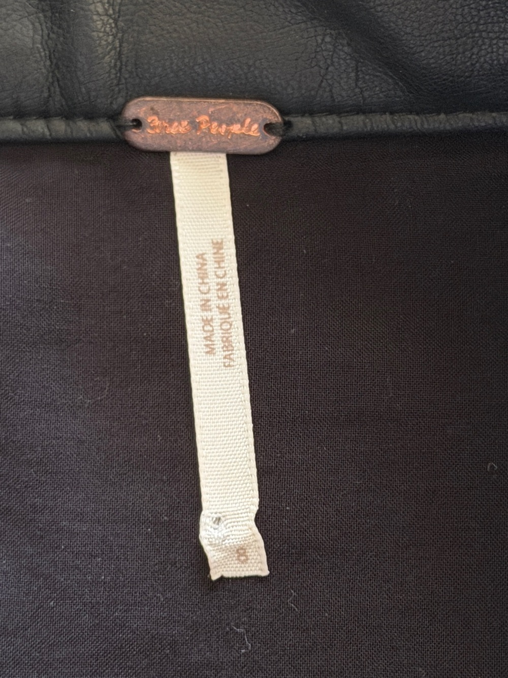 Free People Black Leather Button-Front Mini Skirt Size 8 - Picture 2 of 3